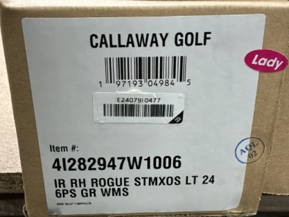 Callaway, IR RH Rogue stmxos LT 24