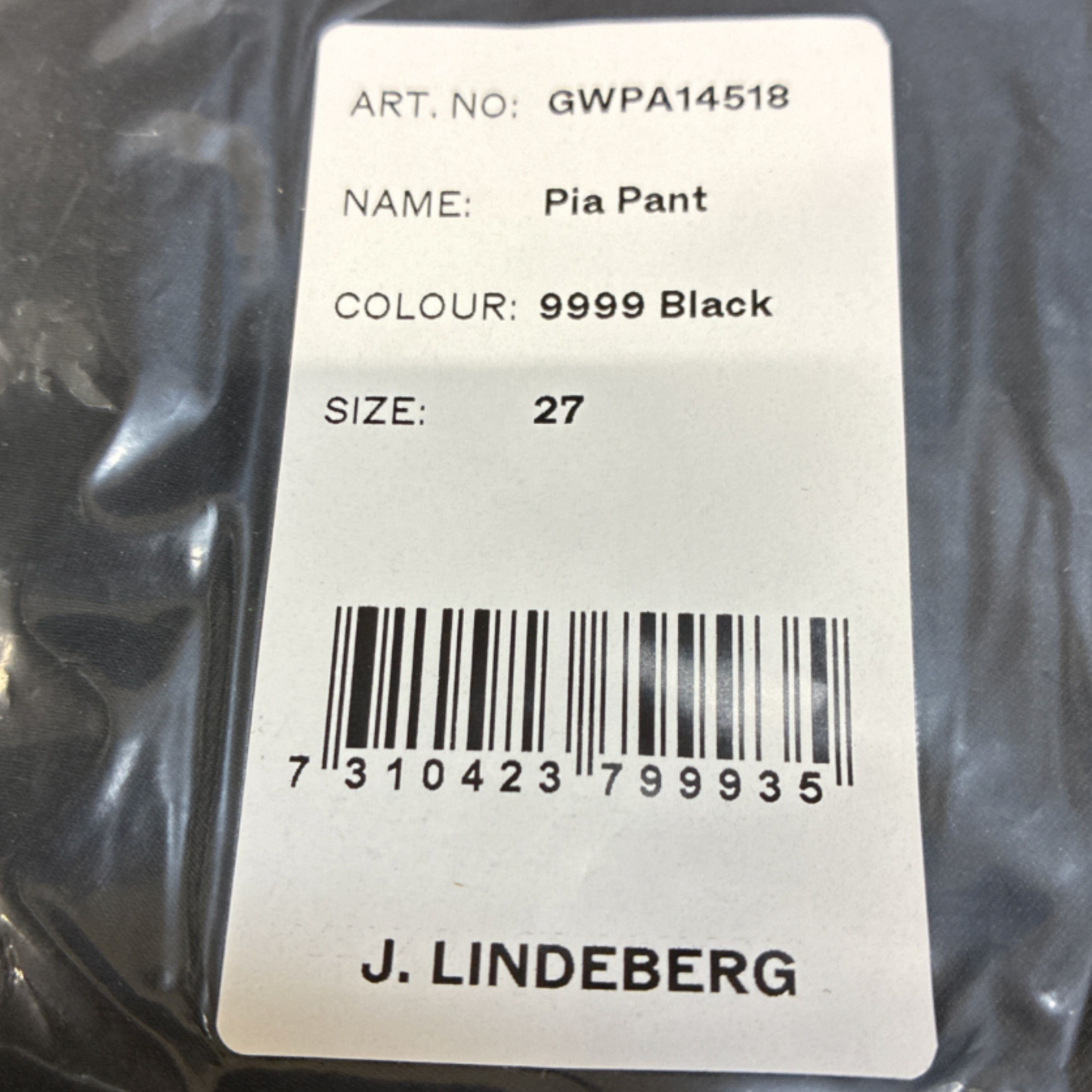 Golfbyxor J.Lindeberg Pia Pant Svart