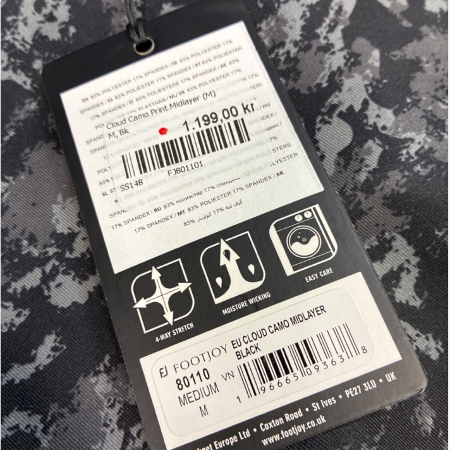 Footjoy Cloud Camo Print Midlayer