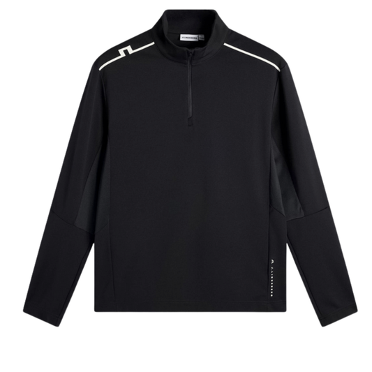 Tröja J.Lindeberg Leon Quarter Zip Mid Layer Svart
